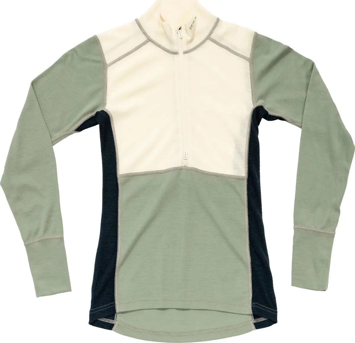 Devold Women's Lauparen Merino 190 Zip Neck Raw White/Ink