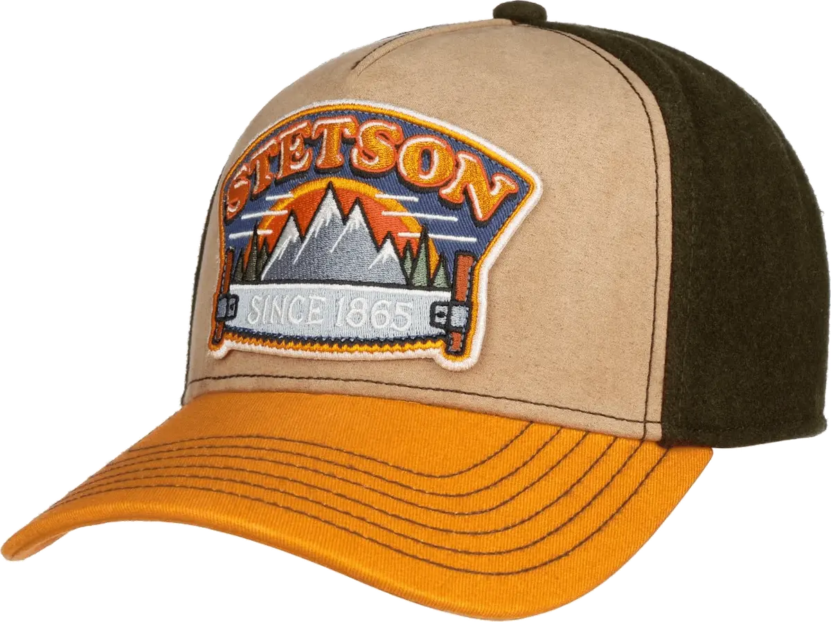 Stetson Hacksaw Trucker Cap Yellow/Orange/Beige/Green