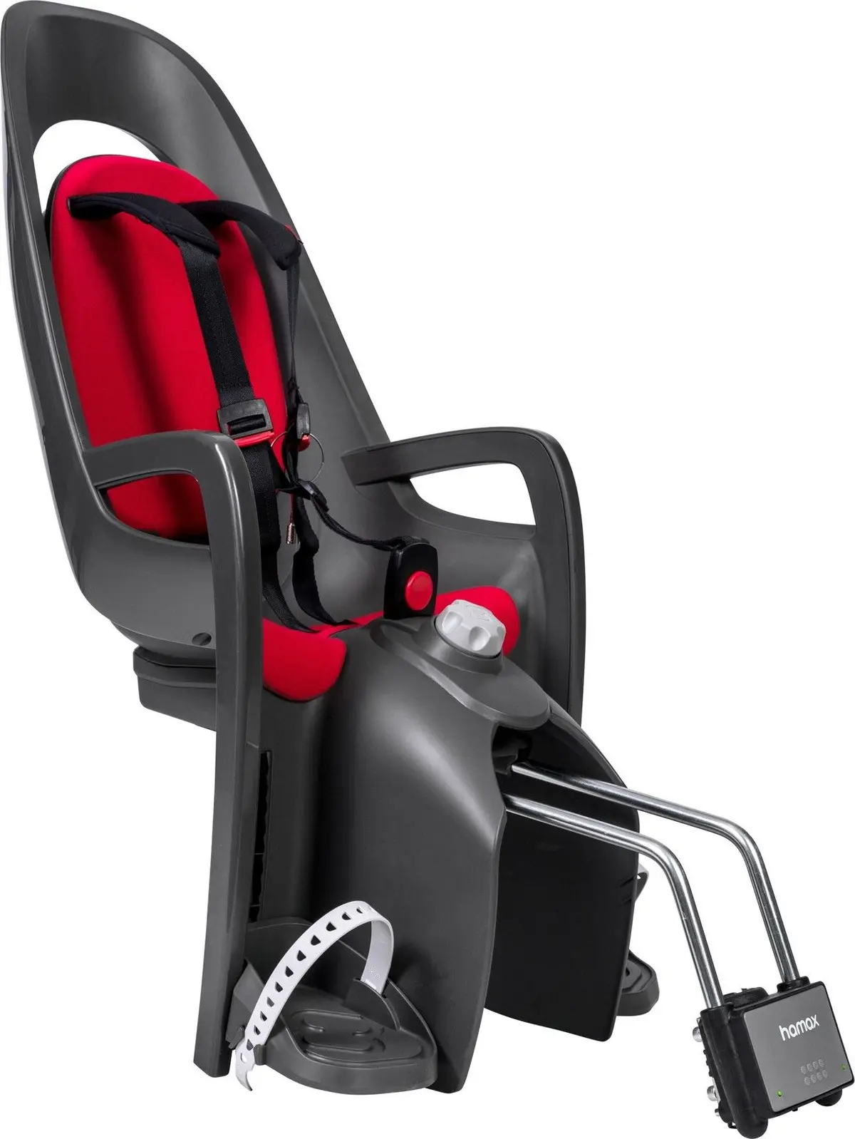 Hamax Caress with Lockable Bracket Dark Grey/Red