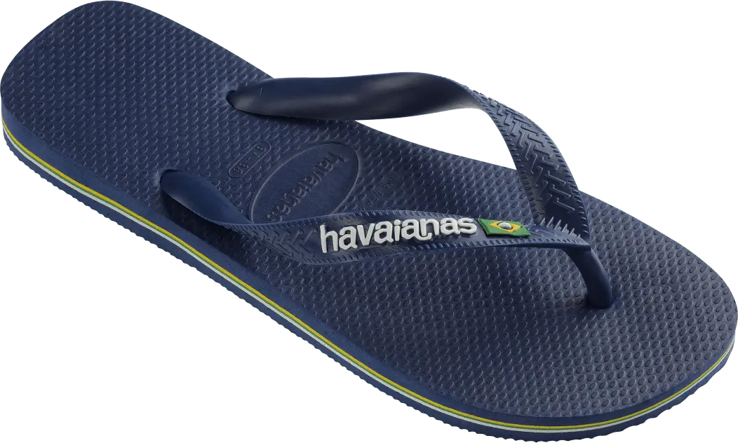Havaianas Men's Brazil Logo Navy Blue