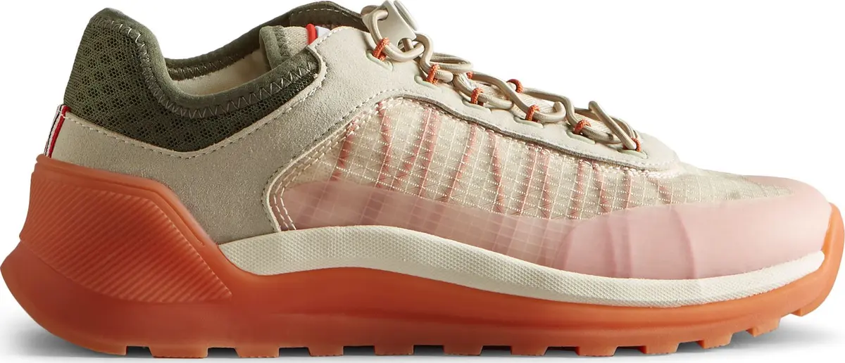 HUNTER Women's Travel Trainer Shaded White/Lichen Green/Skimming Stone/Coral Shade