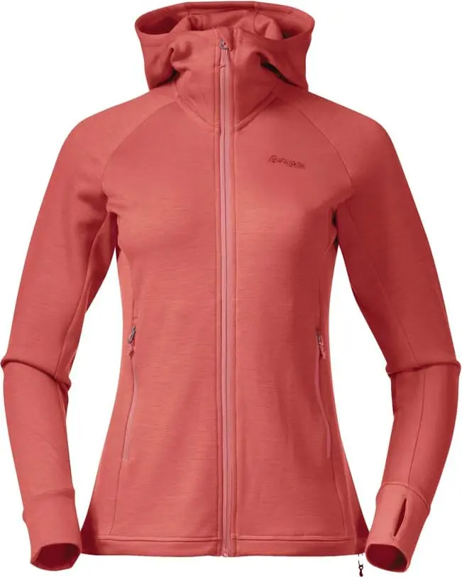Bergans Women's Ulstein Wool Hood Jacket Rusty Dust