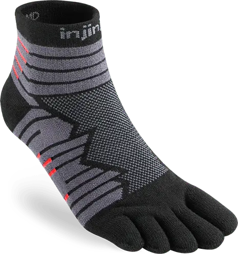 Injinji Men's Ultra Run Mini-Crew Onyx