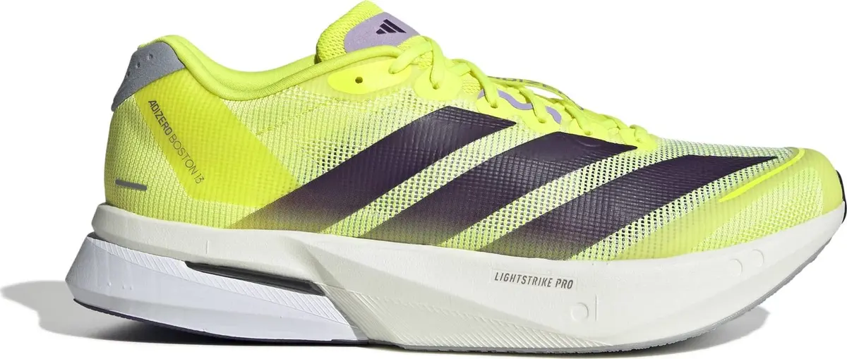 Adidas Men's Adizero Boston 13 Solar Yellow / Aurora Plum / Powder Plum
