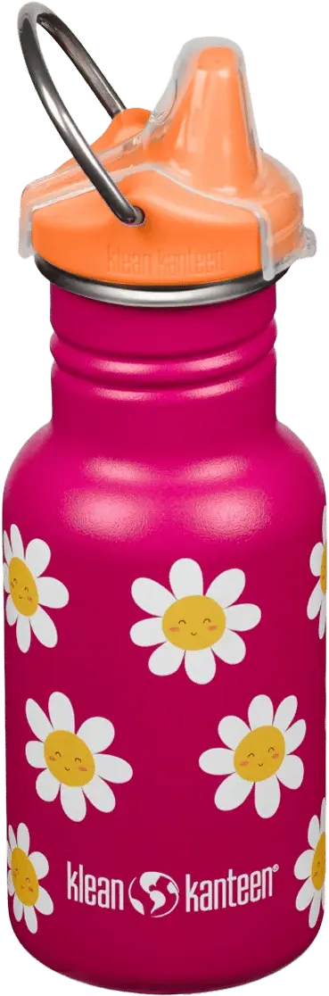 Klean Kanteen Kids' Classic Narrow 355ml (W/ Kid Sippy) Happy Flowers