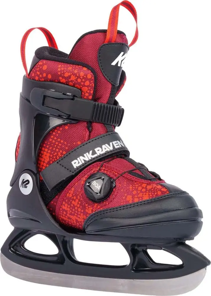 K2 Sports Kids' Rink Raven Ice BOA Black/Red