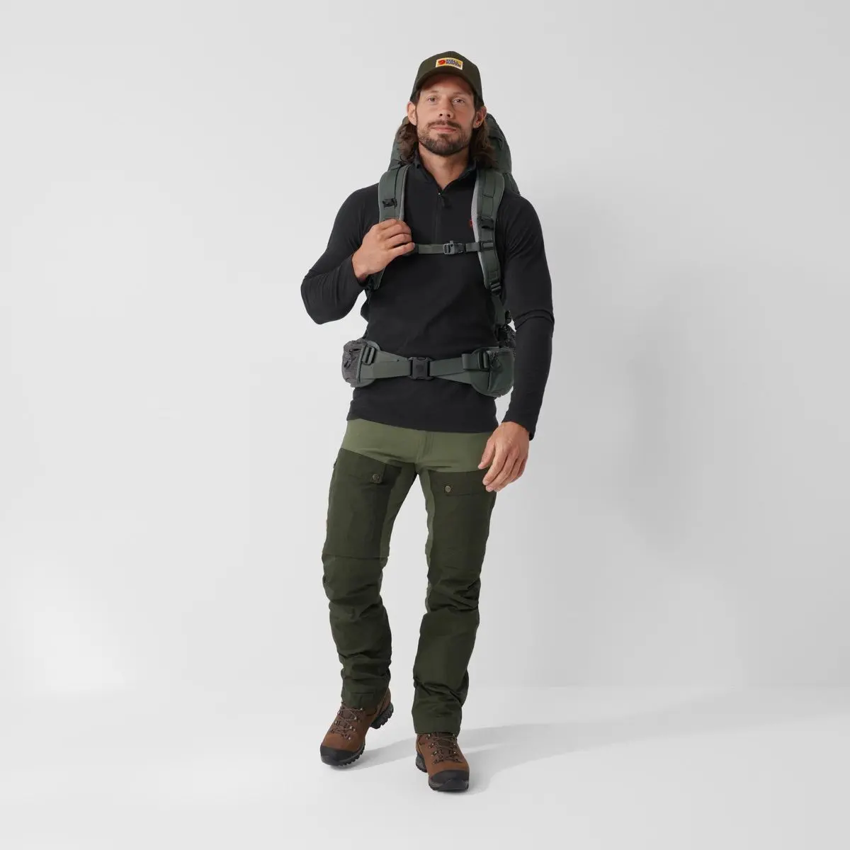 Fjällräven Men's Keb Gaiter Trousers Long Black/Stone Grey