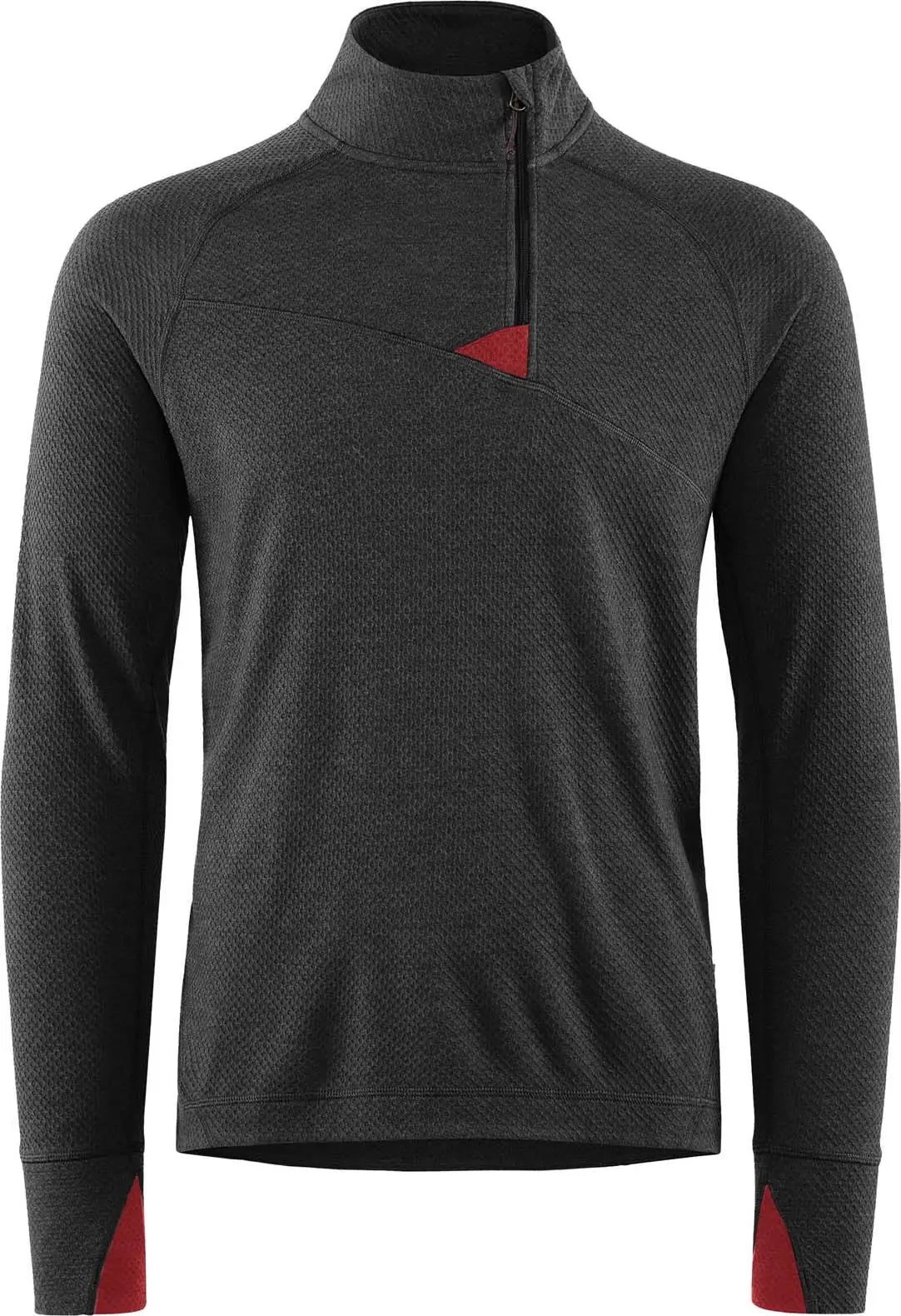 Klättermusen Men's Huge Half Zip Sweater Raven-Burnt Russet