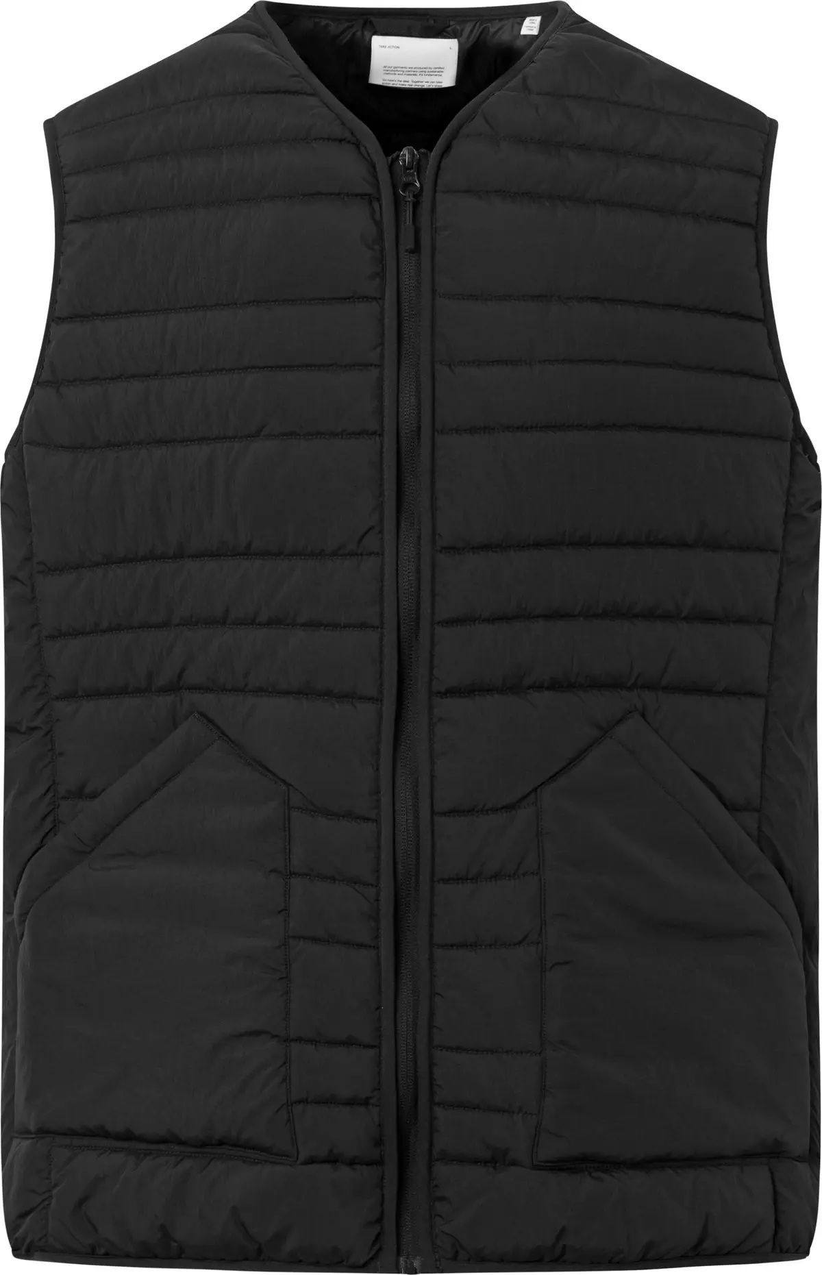 Knowledge Cotton Apparel Men's Go Anywear™ Quilted Padded Zip Vest Black Jet