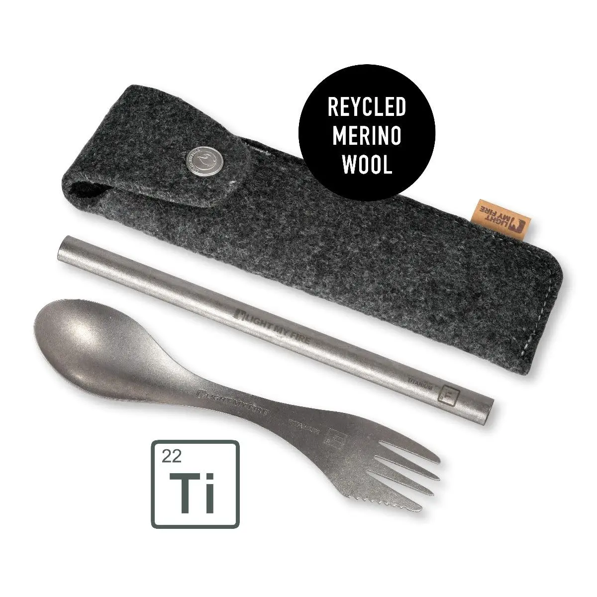 Light My Fire Spork´n Straw Kit Titanium Titanium