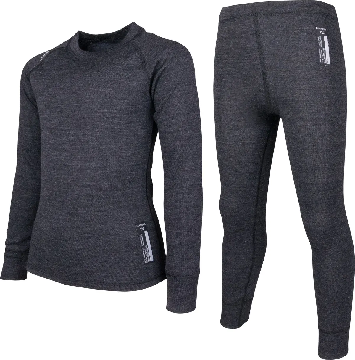 Lindberg Juniors' Merino Set Black Melange