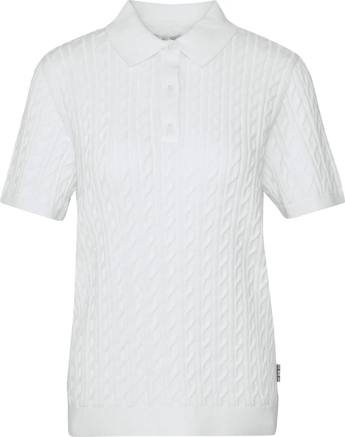 Barbour Women's Barbour Hartland Knitted Polo Jumper Cloud
