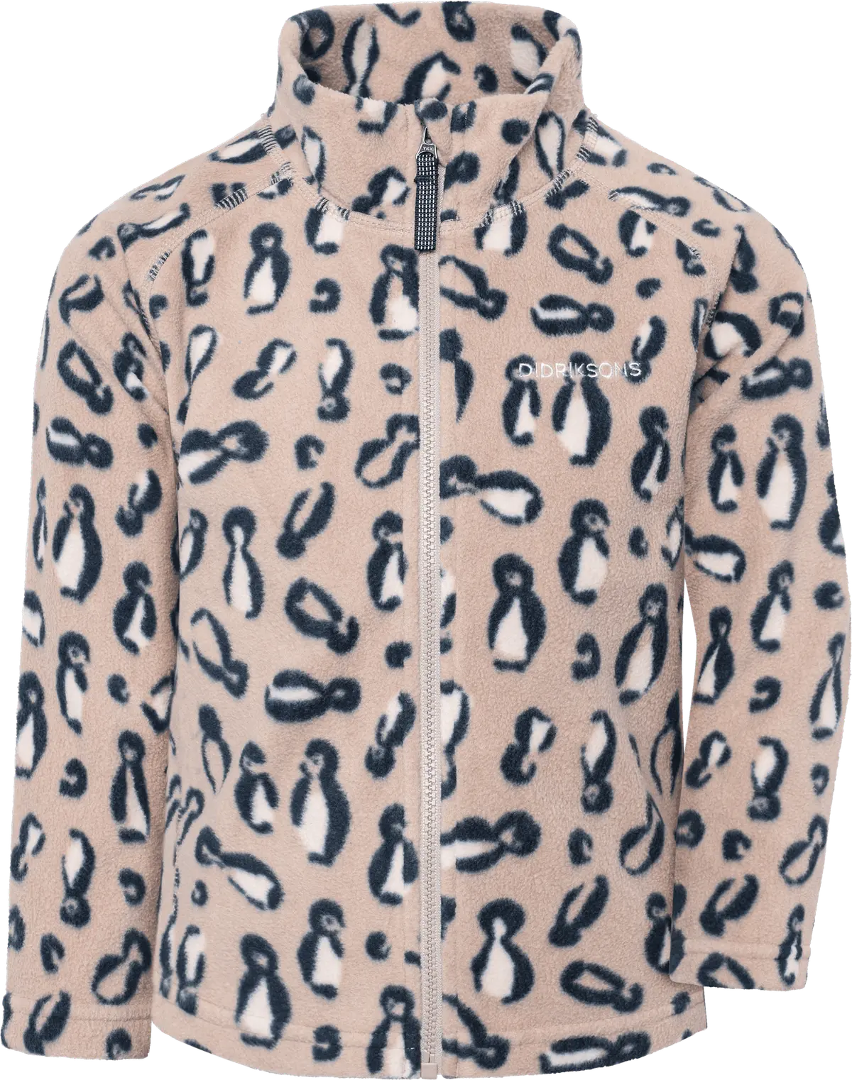 Didriksons Kids' Monte Printed Full-Zip Penguino Beige