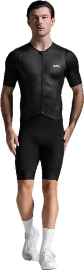 2XU Aero Hex Sleeved Trisuit Black/white