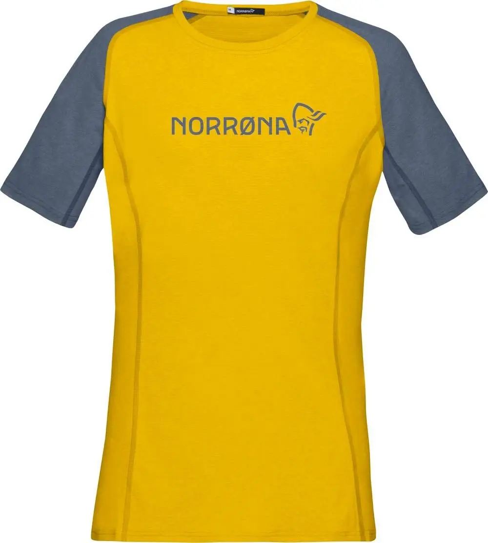 Norrøna Women's Fjørå Equaliser Lightweight T-Shirt Sulphur/Vintage Indigo