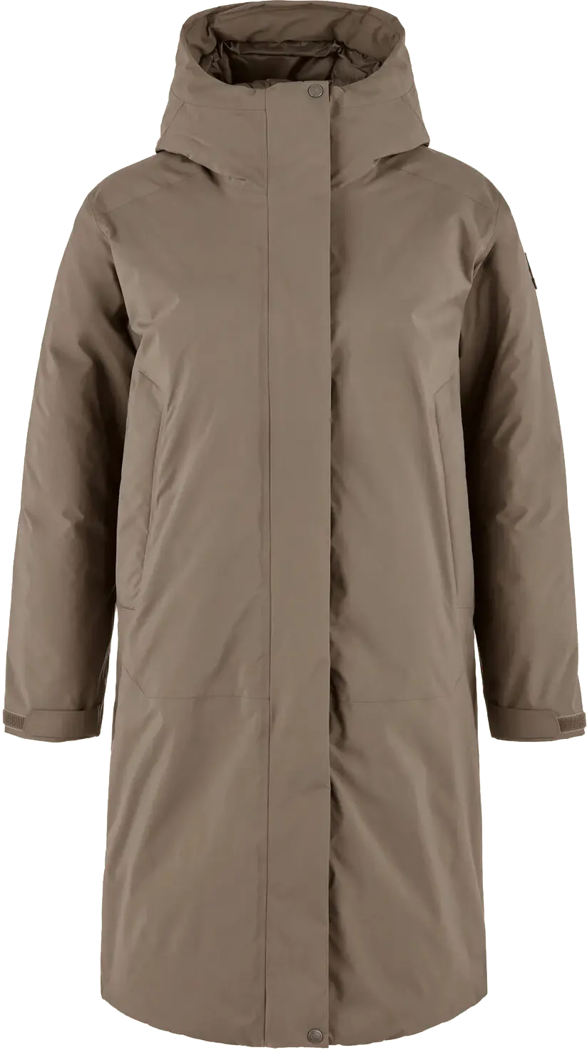Fjällräven Women's Övik GORE-TEX Padded Parka Suede Brown
