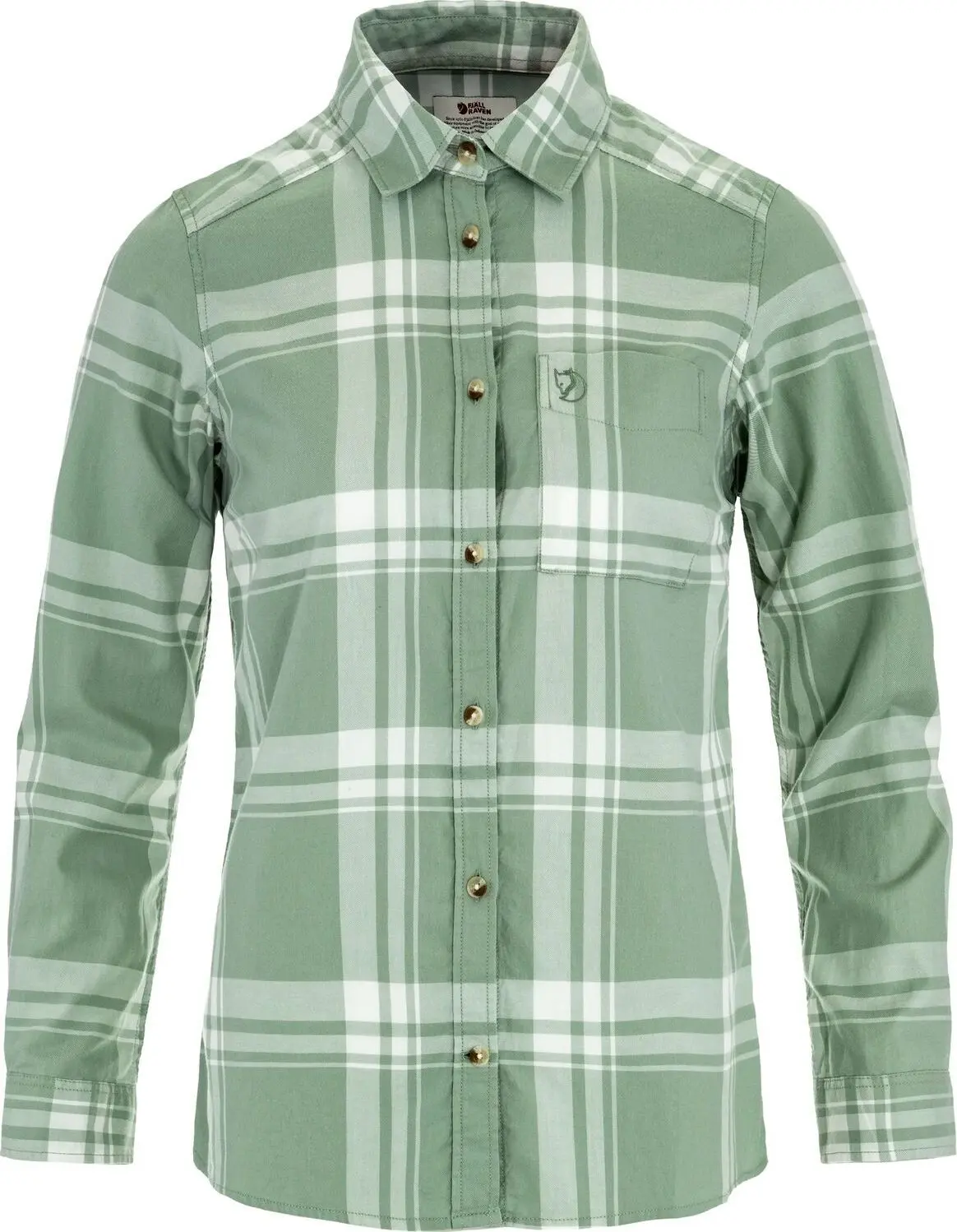 Fjällräven Övik Lite Flannel Shirt W Misty Green-eggshell