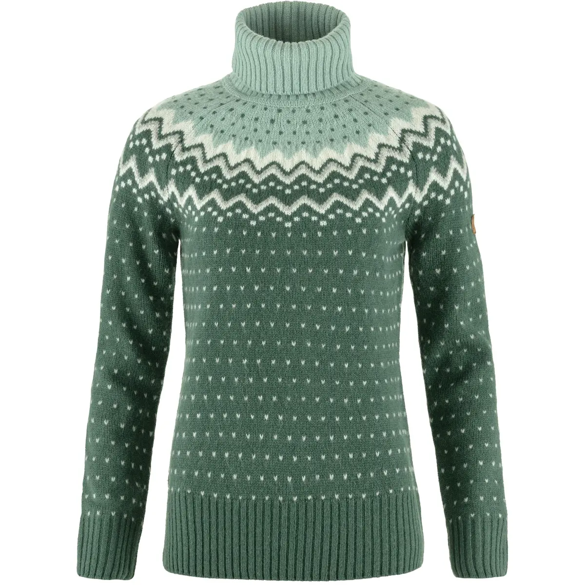 Fjällräven Övik Knit Roller Neck W Deep Patina-Misty Green