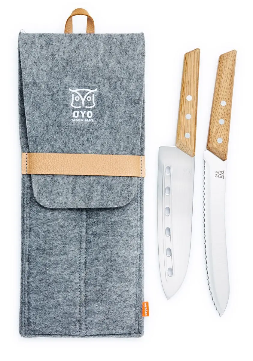 Øyo DUO UT PÅ TUR KNIVSETT Grey/Brown