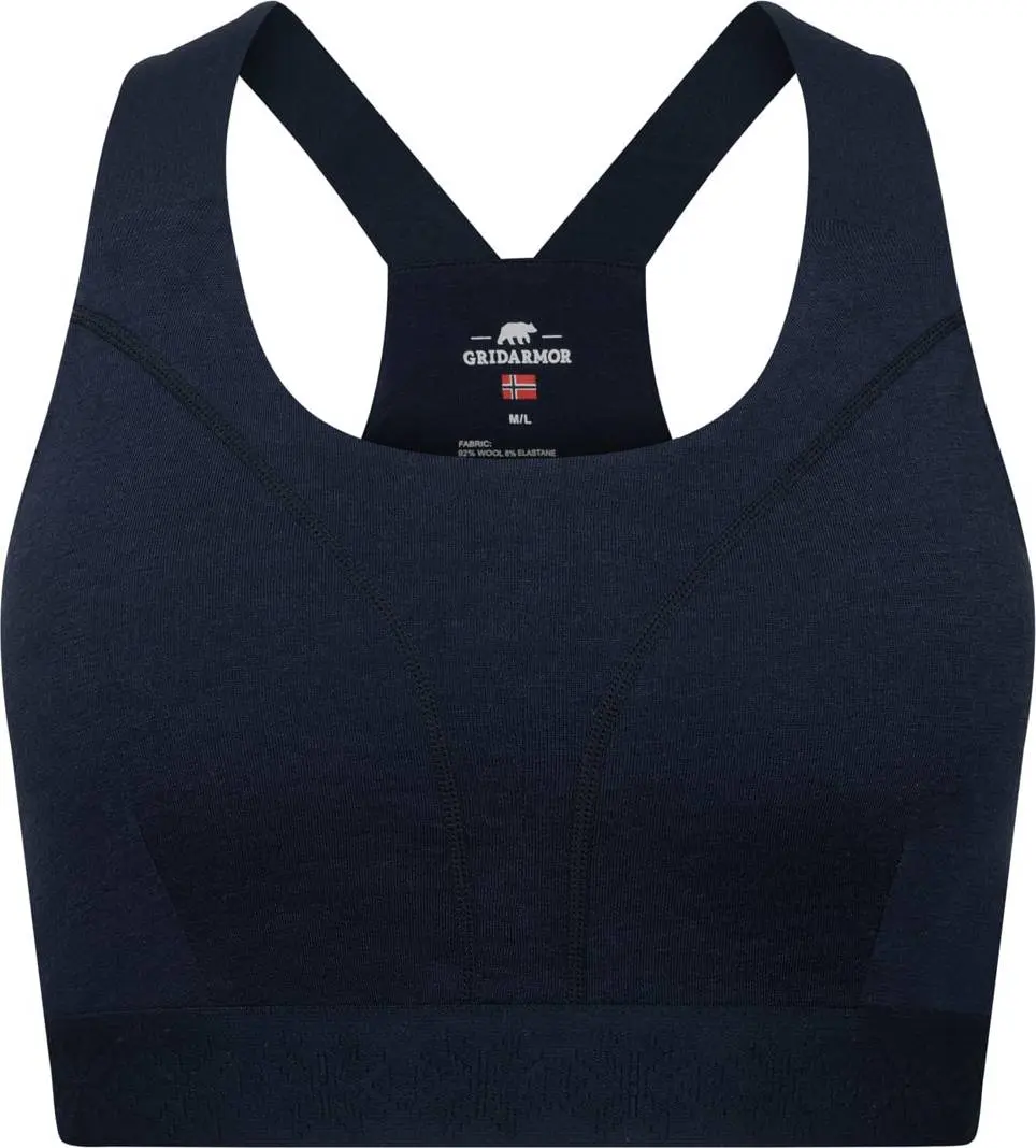 Gridarmor Women's Merino Wool Soft Bra Navy Blazer