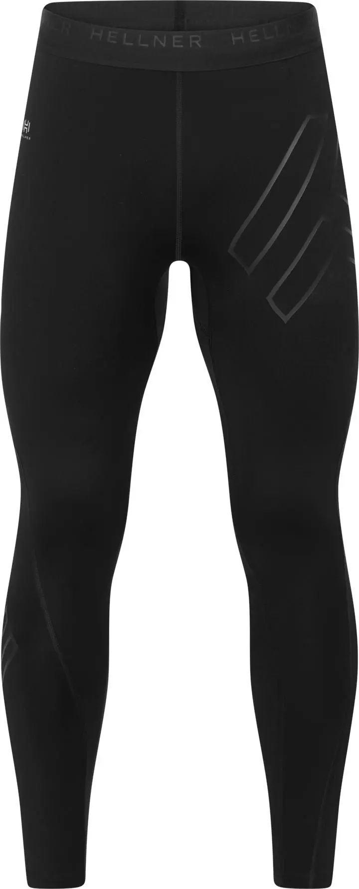 Hellner Men's Compression Full Length Tights Black Beauty