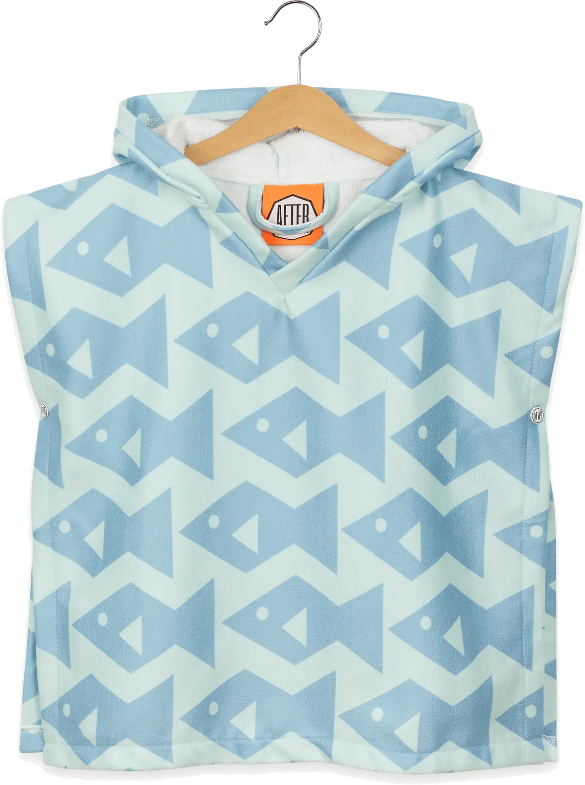 After Essentials Baby Snap-Button Poncho Square Fish