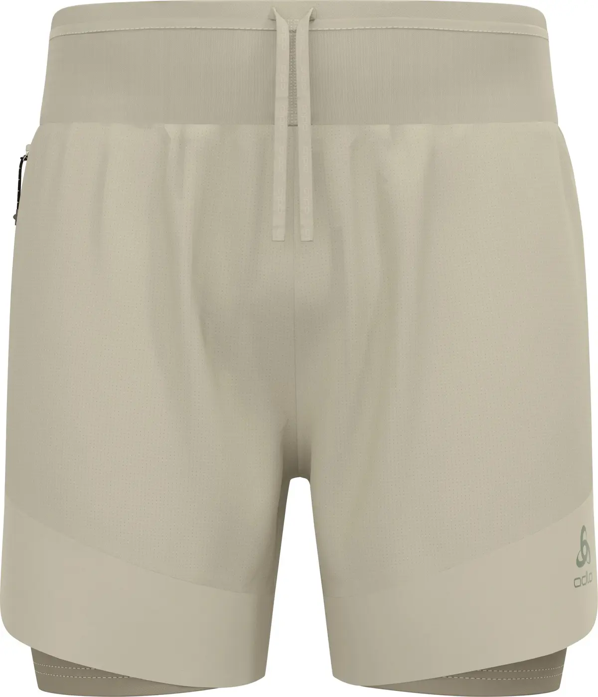 Odlo Men's Odlo X-Alp Trail 6 Inch 2-In-1 Short Agate Gray - Vetiver