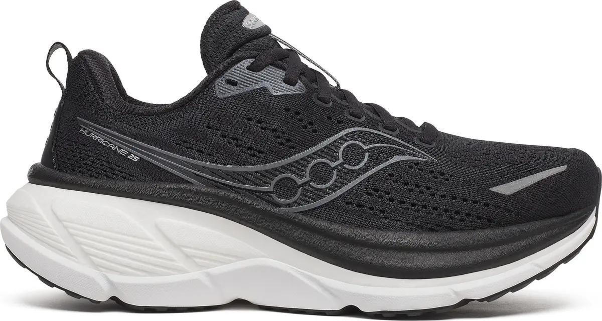 Saucony Women's Hurricane 25 Wide Black/white