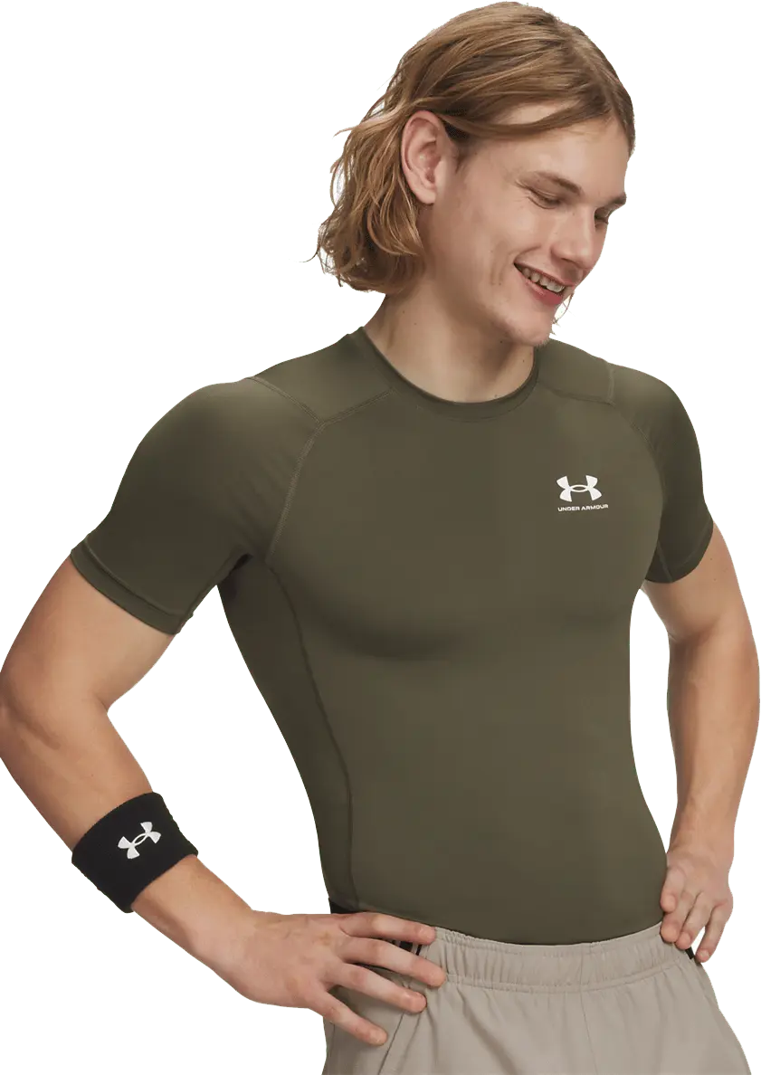 Under Armour Men's UA HG Armour Comp Short Sleeve Marine Od Green