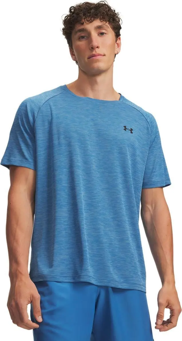 Under Armour Men's UA Tech Textured Short Sleeve Aegean Blue
