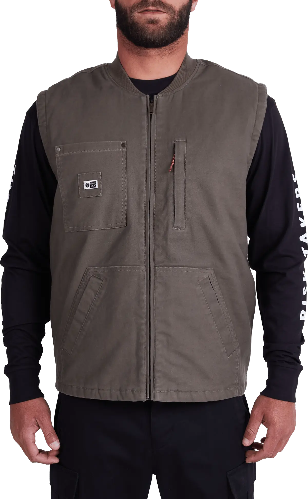 Salty Crew Men's Framework Vest Dusty Olive