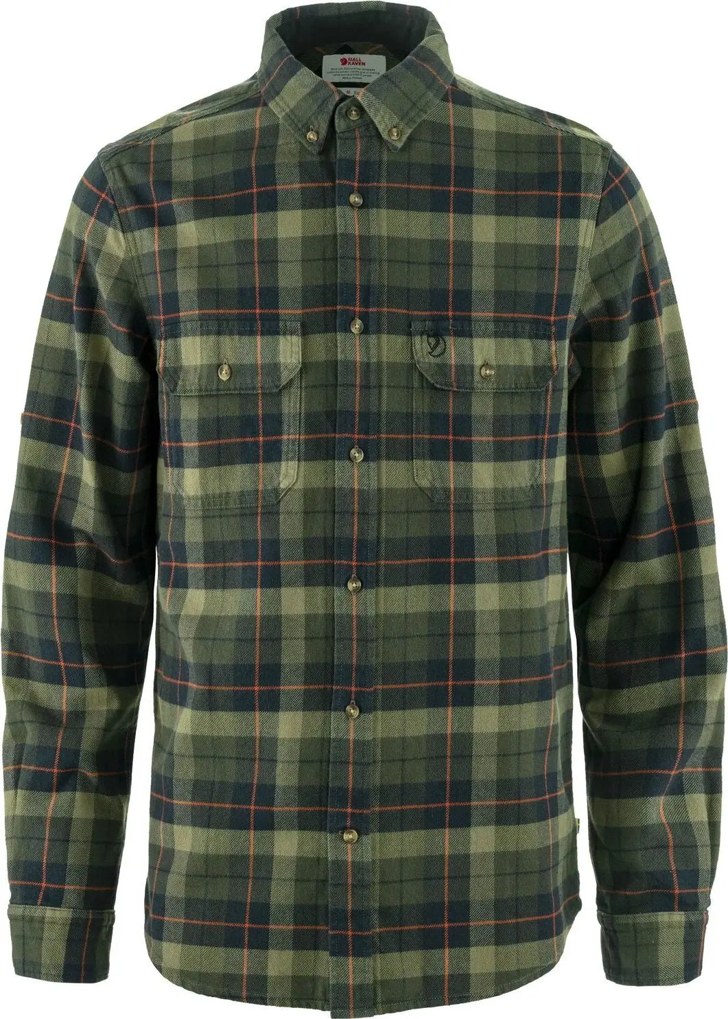 Fjällräven Men's Singi Heavy Flannel Shirt Black/Deep Forest