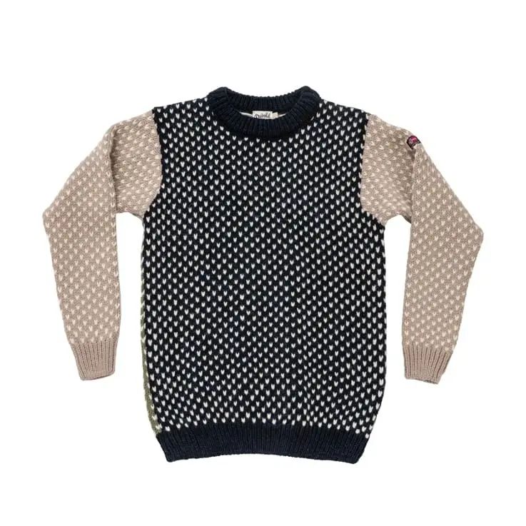 Devold Unisex Nordsjø Wool Sweater Navy/stone/olive