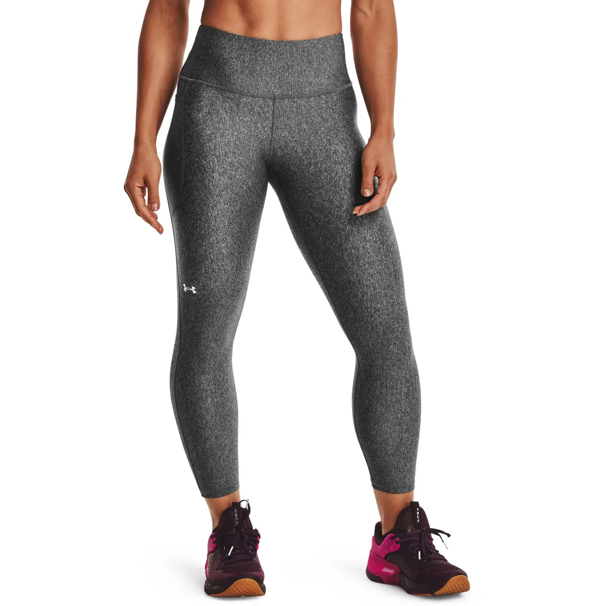 Under Armour Women's HG Armour Hi Ankle Leggings Charcoal Light Heather
