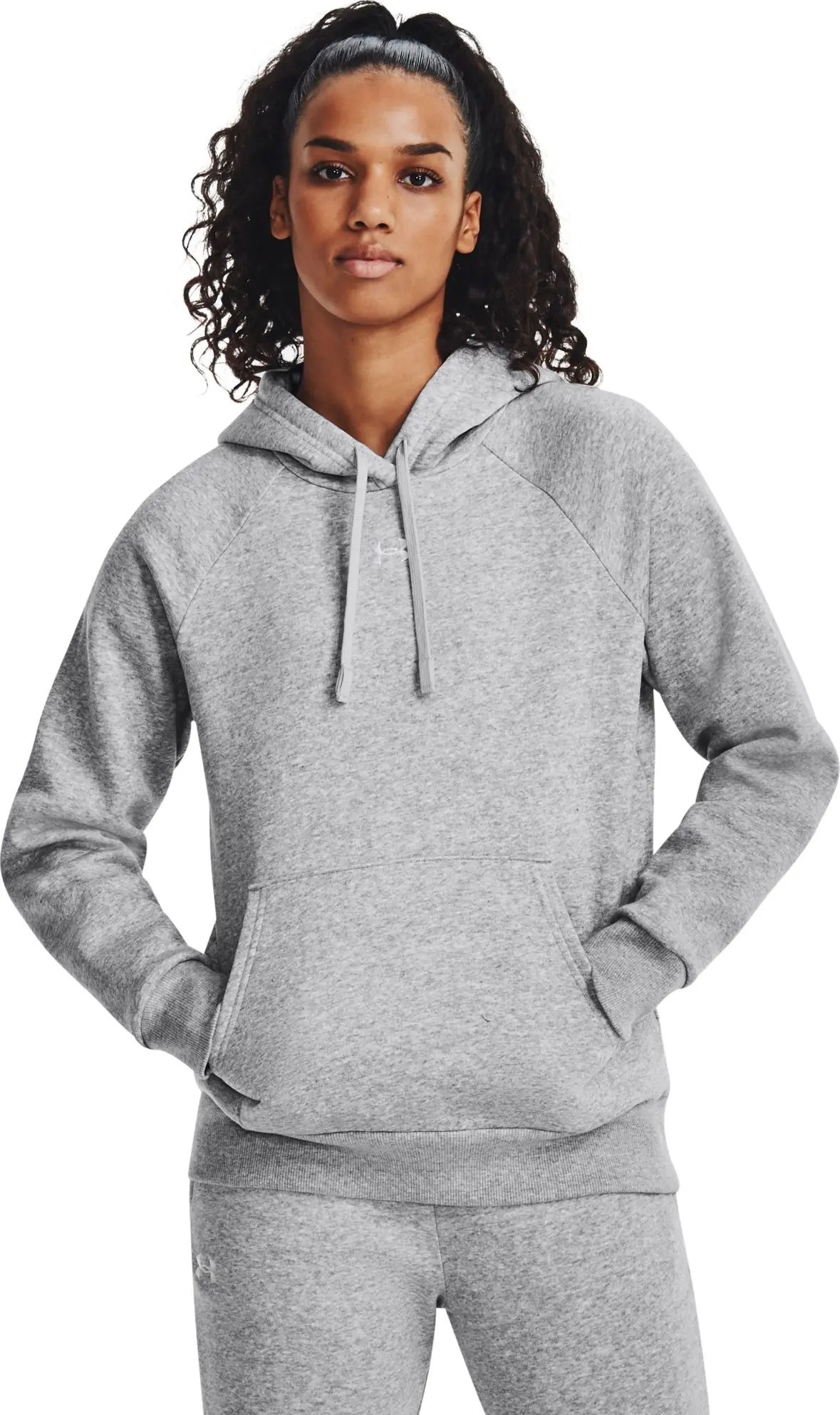 Under Armour Women's UA Rival Fleece Hoodie Mod Gray Light Heather