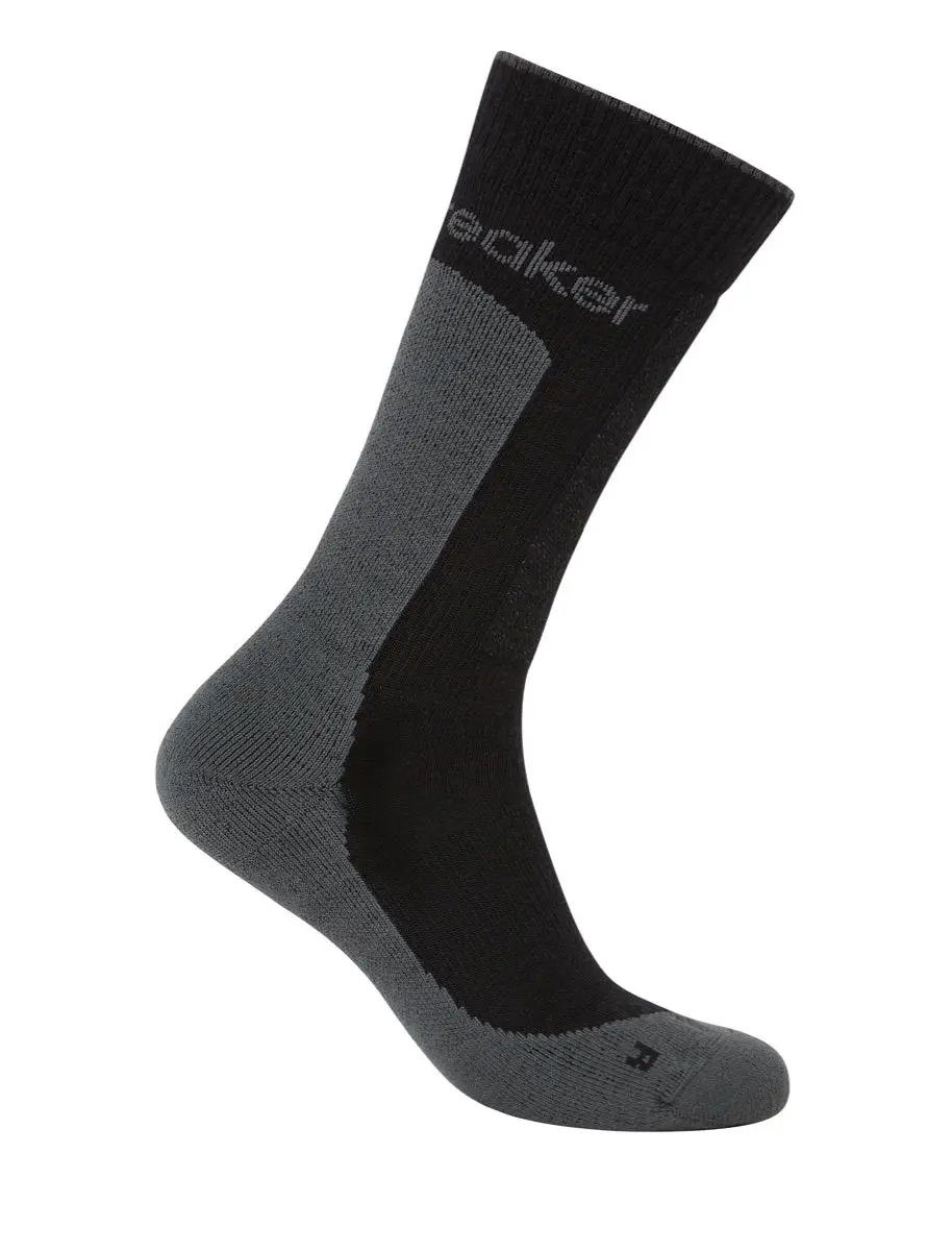 Icebreaker M Mer Hike+ Medium Crew Black/obsidian