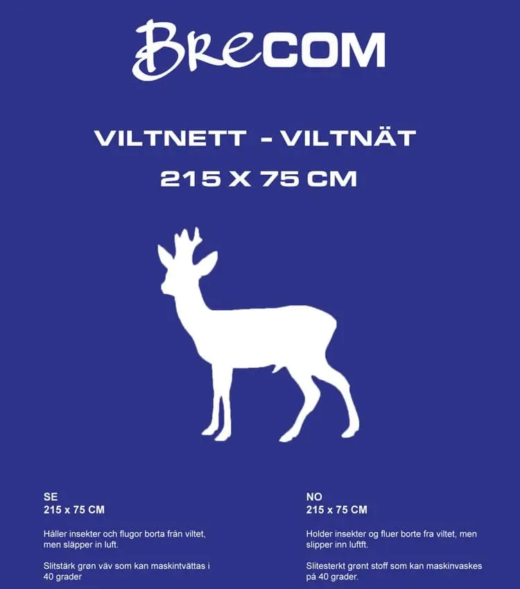 Brecom Viltnett RÅDYR 215X75 cm