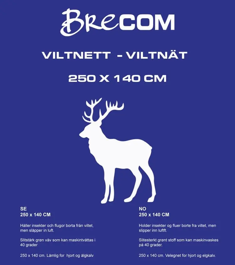 Brecom Viltnett HJORT/ELGKALV 140X250 cm