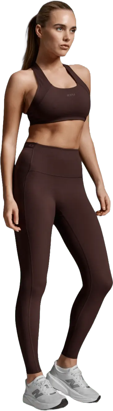 2XU Women's Form Stash Hi-Rise Compression Tights Bark/bark