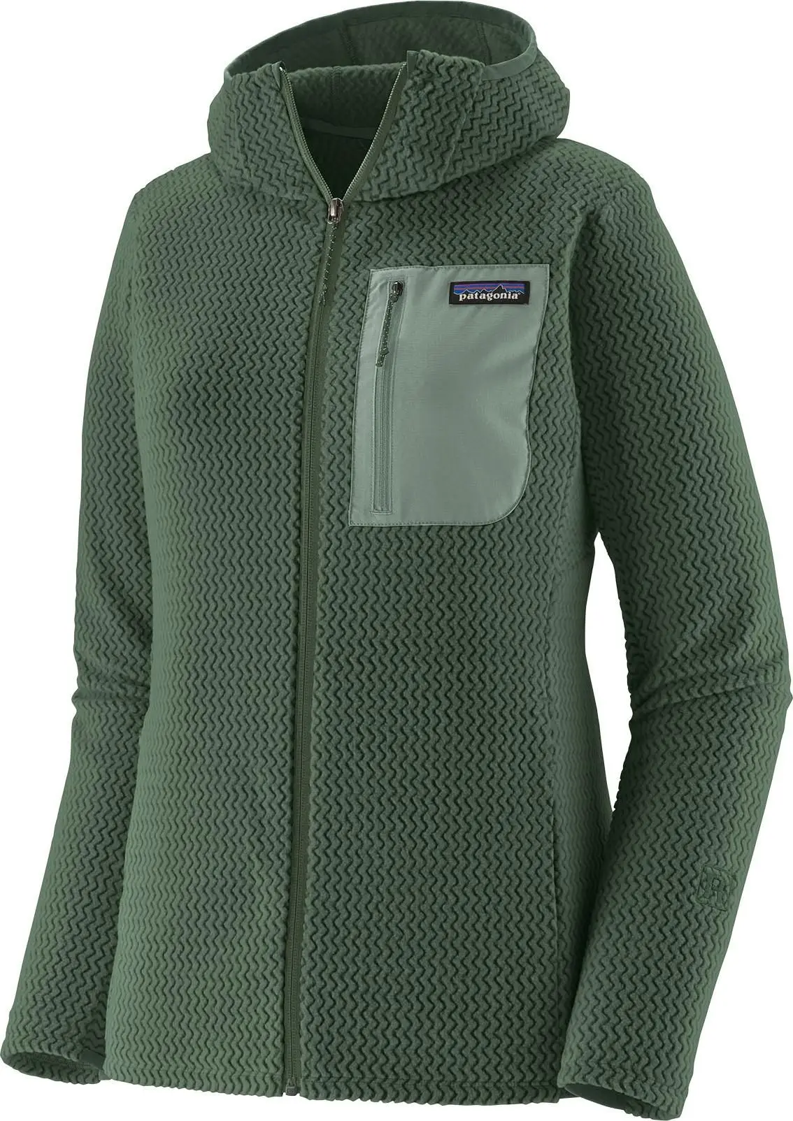 Patagonia Women's R1 Air Fleece Full-Zip Hoody Canopy Green