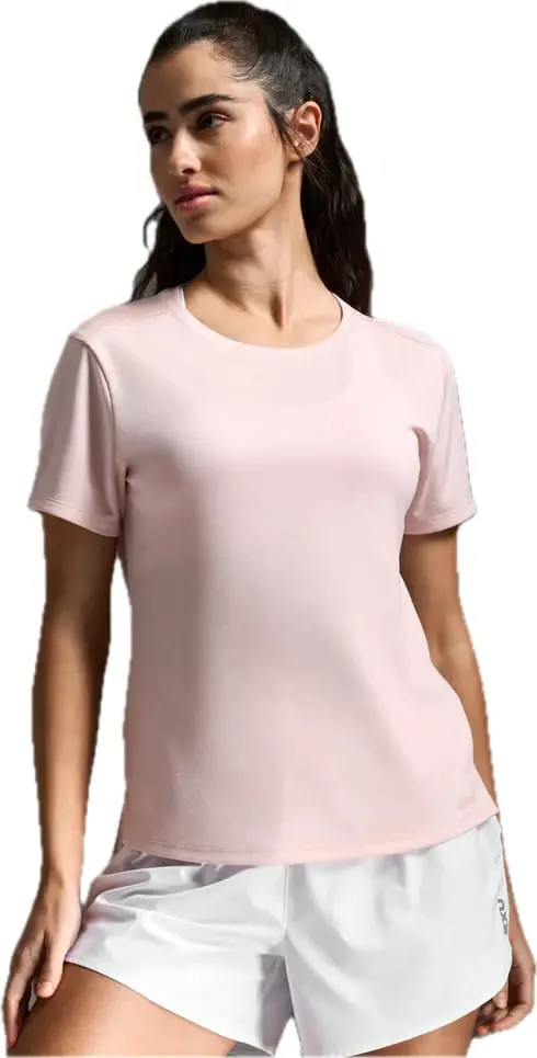 2XU Women'S Aero Mesh Tee Pink Frost/pink Frost Reflective