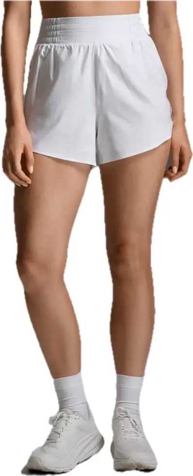 2XU Women's Aero Hi-Rise 2-In-1 3 Inch Shorts White/silver Reflective