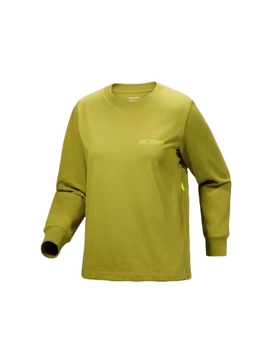 Arc'teryx Women's Kragg Cotton Bird Crew Longsleeve Olive Moss / Euphoria