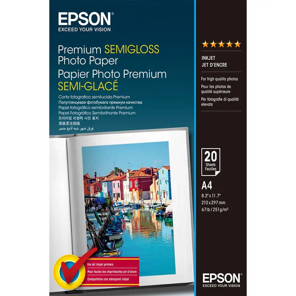 Fotopapir Premium Semigloss A4 20 ark 251g