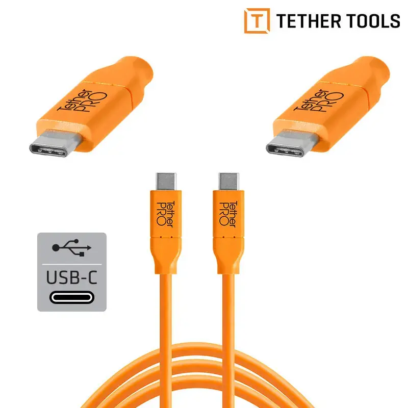 Tether Tools TetherPro USB-C til USB-C 4.6 m Orange