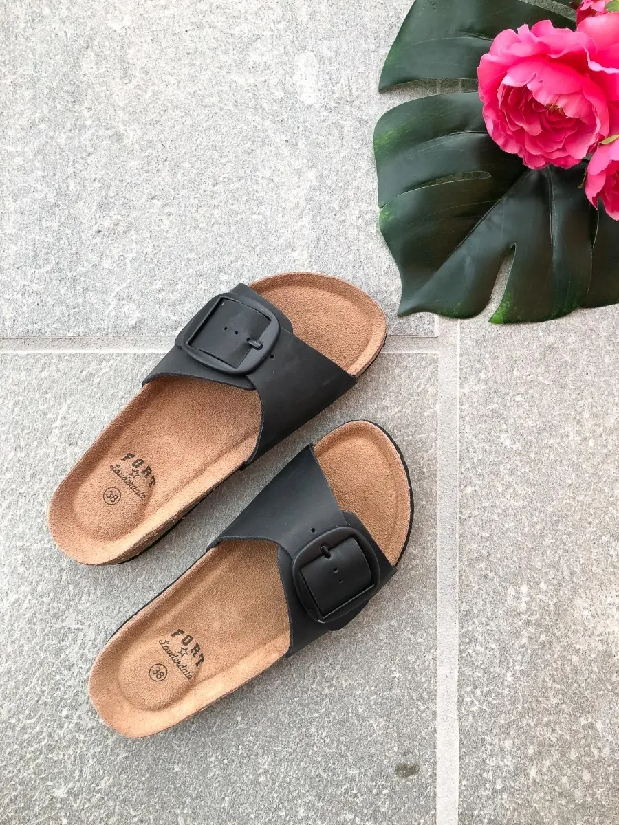 Compta Leather Cork Sandals