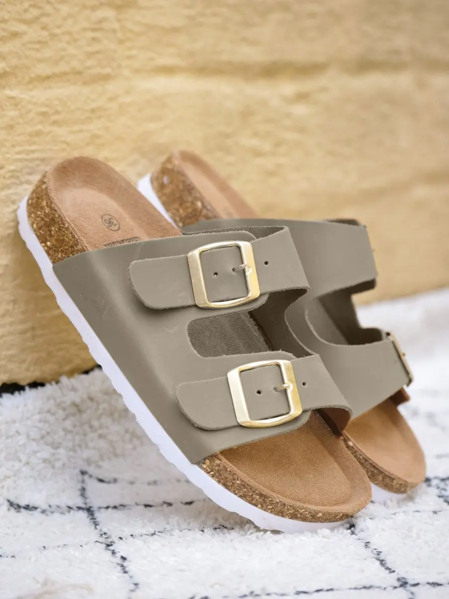 Baste Cork Sandal Leather
