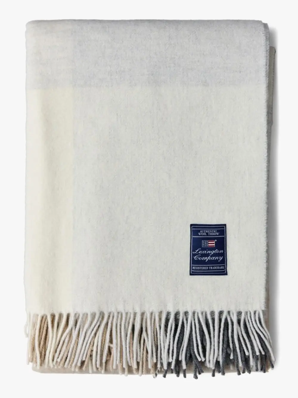 Checked Recycled Wool Throw 130x170