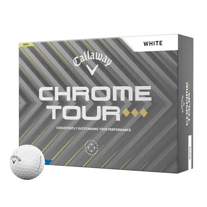 Chrome Tour Triple Diamond Golfball Hvit