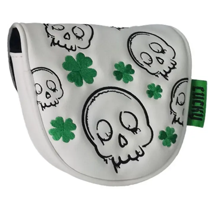 Skull Mallet Putter Headcover Hvit